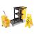 Cleaning Set A - Cleaning Cart & Wavebrake & Safety Sign